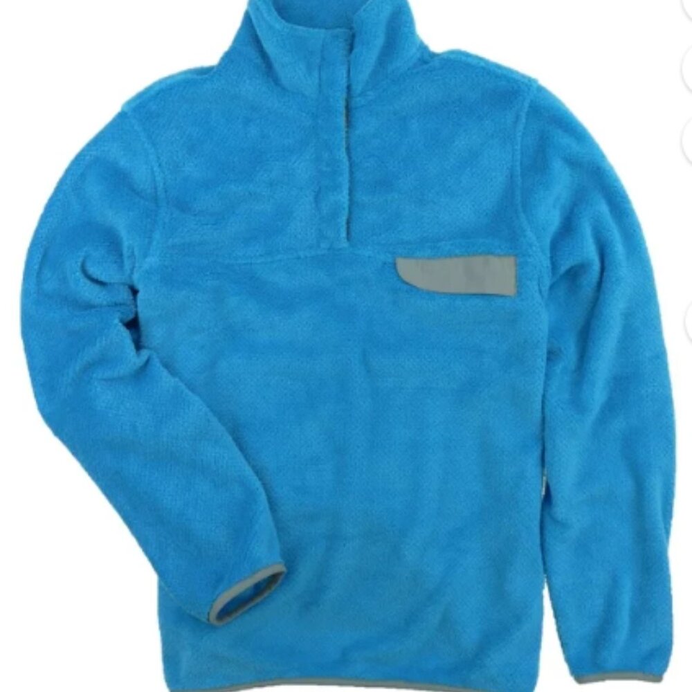 Jachs Cabin Women's Sherpa Fleece Mock Neck Pullover Chest Pocket Size L